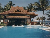 IDN Bali 1990OCT WRLFC WGT 055  The pool by the ocean. Quite a few of us became well acquainted with the swim up bar ...... : 1990, 1990 World Grog Tour, Asia, Bali, Date, Indonesia, Month, October, Places, Rugby League, Sports, Wests Rugby League Football Club, Year